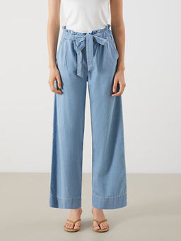 Beli Lastikli Straight Fit Kad?n Jean Pantolon