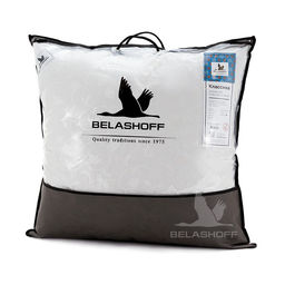 Подушка высокая Belashoff Классика, МИКС, размер 68×68 пух 50%, перо 50%, тик