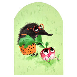 Блокнот 32л арт. 60567/ КРОТ /120х170 мм, фигурная вырубка, мягкий переплёт (2 скобы). вн.блок - б