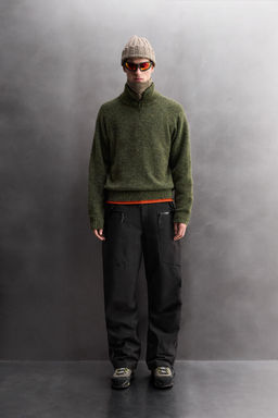 WOOL BLEND QUARTER-ZIP JUMPER