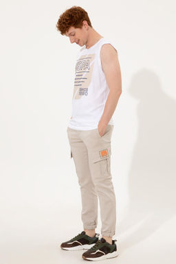 Erkek Beyaz Bisiklet Yaka T-Shirt - U.s. polo assn фото 4