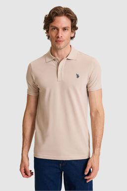 Erkek Slim Fit Polo Yaka Ta_ Basic Ti__rt