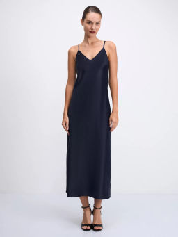 Атласное платье на бретелях / Zarina  фото 5