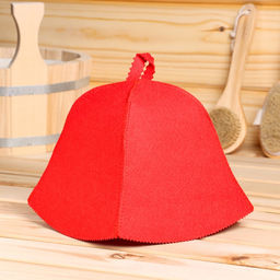 Шапка для бани и сауны «Классическая», полиэфир, красная, «Добропаровъ»