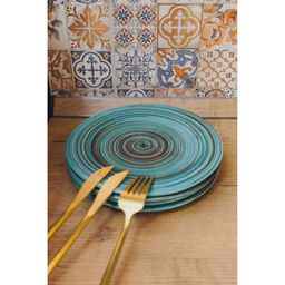 Тарелка Хорекс Tramontano, d=20 см, фарфор, бирюзовая