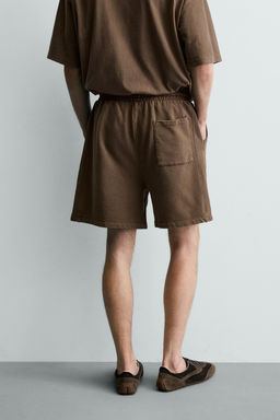 BERMUDA JOGGER B?SICA LAVADA / Marr?n - Zara фото 3