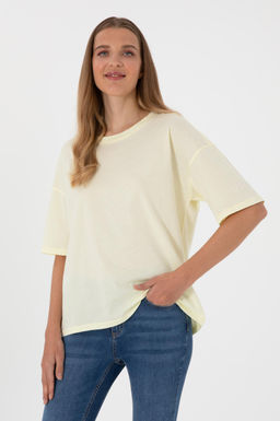 Kad_n Limon Oversize Bisiklet Yaka Ti__rt Sepette S_rpriz _ndirim