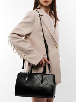 LACCOMA сумка WJD6650-черный эко кожа хлопок фото 2