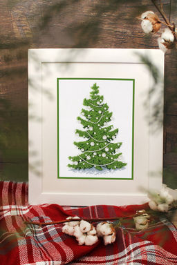 Klart набор для вышивания 8-484 Бархатная ель 13.5 х 19.5 см  фото 5