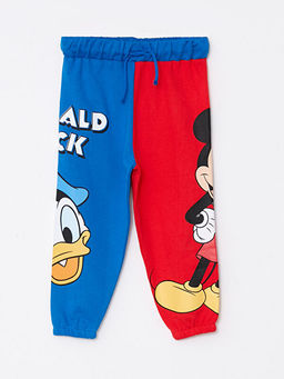 Beli Lastikli Mickey Mouse Bask?l? Erkek Bebek Jogger E?ofman Alt?