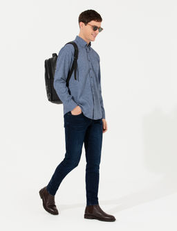 Mavi Slim Fit Uzun Kollu G_mlek