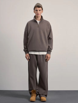 Брюки wide leg c эффектом garment dye / Zarina