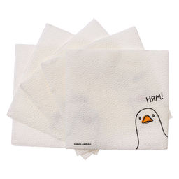 Цена за 2 шт. Салфетки бумажные однослойные «Гусь» 24 х 24 см, 20 шт