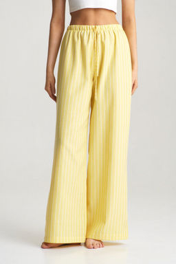 Брюки на шнурке в полоску Yellow