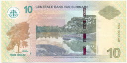 10 долларов 2019 года Суринам