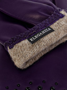 Перчатки женские ш+каш. IS00580 purple - Eleganzza фото 9