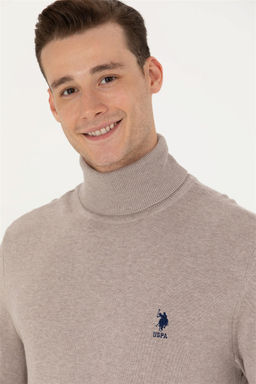 U. S. Polo Assn / Мужской базовый свитер из норки и меланжа - U.s. polo assn фото 3