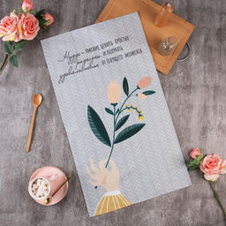 Полотенце Этель Hygge 40х73 см, 100% хлопок, саржа 190 гр/м2