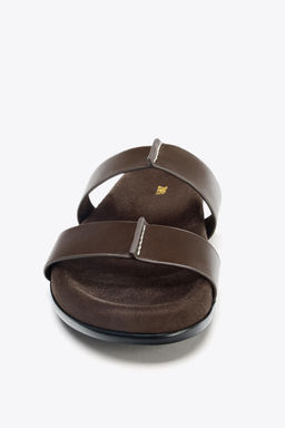 DOUBLE STRAP LEATHER SANDALS - Zara фото 10