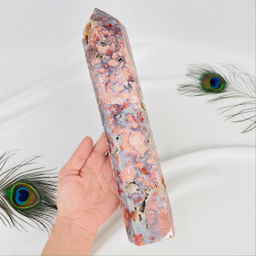 Кристалл из розового цветочного Агата