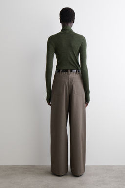 PANTALONES REGULAR FIT WIDE LEG MEZCLA LANA - H&m фото 4
