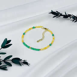 Браслет из Кварца и Агата тон. 17 см +