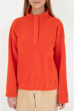 Женский оранжевый свитшот с воротником стойкой Неожиданная скидка в корзине - U.s. polo assn фото 6