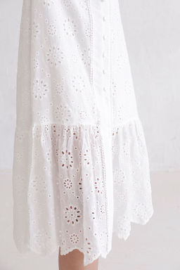 Martichelli Платье белое из хлопкового шитья 44  фото 2