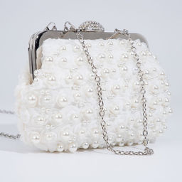 Сумка-клатч на фермуаре, цвет белый - Simaland фото 4