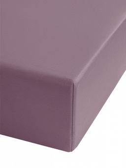 Проcтыня натяжная сатин 160x200+25 лиловый сатин