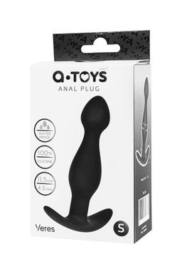 Анальная пробка A-Toys by TOYFA Veres, размер S, cиликон, черный, 11,5 см