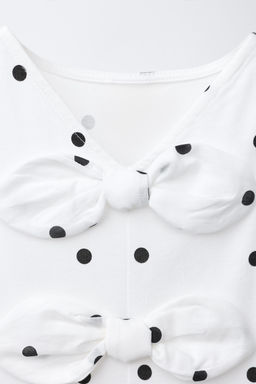 CONTRAST T-SHIRT WITH BOWS - Zara фото 3