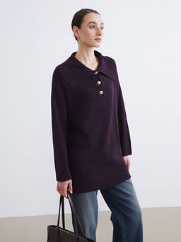 Polo Yaka Kad?n Triko Kazak