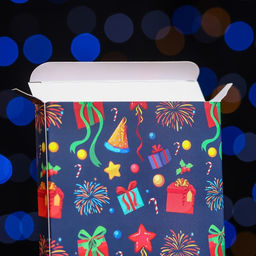 Цена за 5 шт. Коробка для шоколада новогодняя «Подарки», 17×8×1.4 см