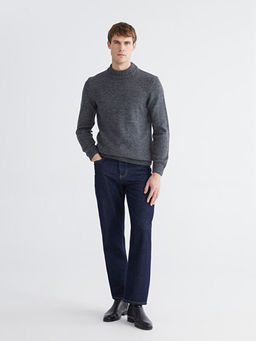 Yar?m Bal?k?? Yaka Erkek Triko Kazak