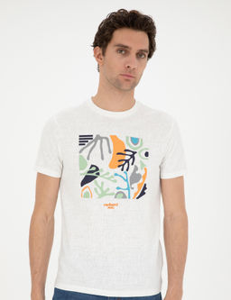 Белая приталенная футболка с круглым вырезом - Cacharel фото 3