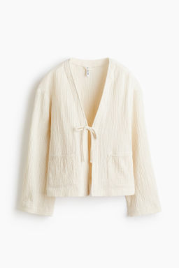 Chaqueta de muselina con lazada - H&m фото 2