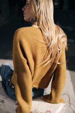 KNIT JUMPER WITH CONTRAST TRIMS - Zara фото 4