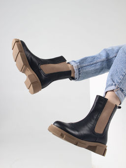 Челси 360.P.21074nut. черный макс какао/Байка