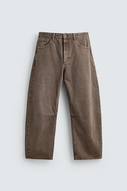 PANTAL?N BARREL FIT / Marr?n - Zara фото 8