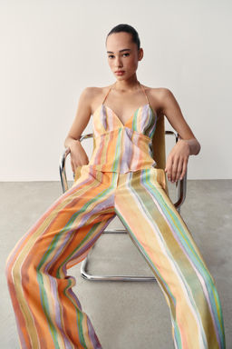 TOP HALTER RAYAS / Multicolor - Zara фото 3
