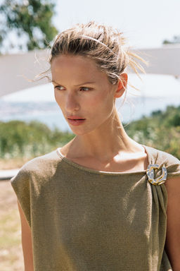 TOP PUNTO FORNITURA / Camel oscuro - Zara фото 4