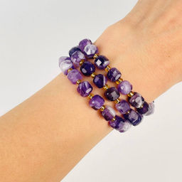 Бусины для украшений из Аметиста (40 бусин) 37 см