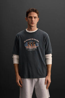 RUNNING GRAPHIC PRINT T-SHIRT - Zara фото 2