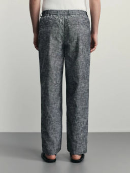 Брюки relax fit со льном / Zarina  фото 4