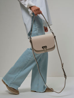 Сумка кожаная Azaro 30741 светлый крем