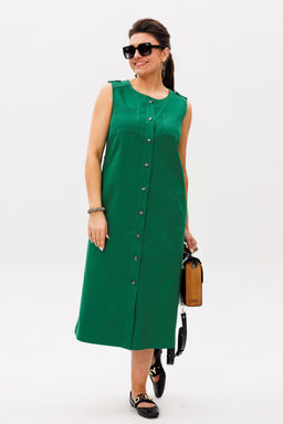 Платье ANELLI 1478 папоротниково-зеленый  фото 7
