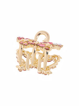 Цена за 6 шт. Крабик для волос «Селена галант», бабочка, 3 см, золото