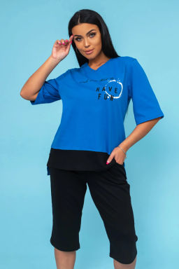 Костюм женский, цвет черный синий