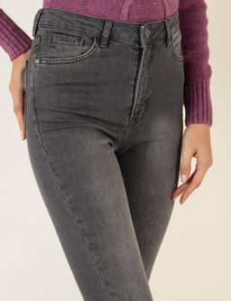 Koyu Gri Skinny Fit Jean Pantolon